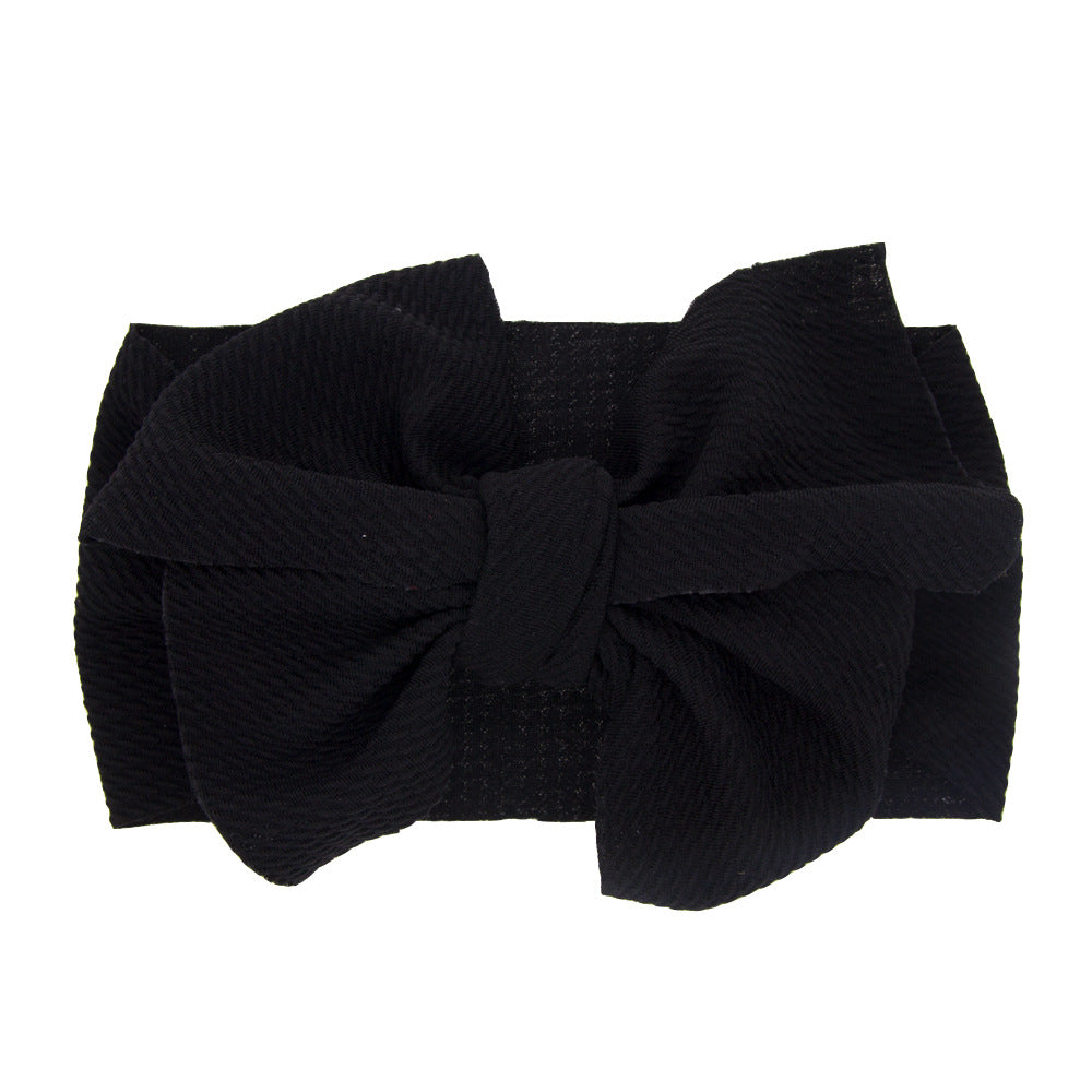 New-born baby's solid-colored bow headband