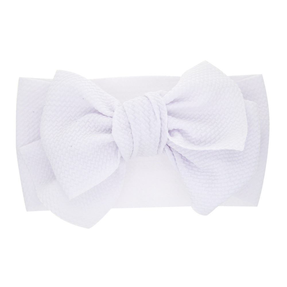 New-born baby's solid-colored bow headband