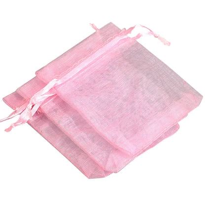 50/100pcs/lot Organza Gift Bag For Jewelry 24 Colors Drawstring Pouches For Wedding Candy Gift Bags Jewelry Packing