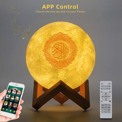 Quran Speaker Night Light Moon Lamp 3D Touch Moon Lamp Muslim