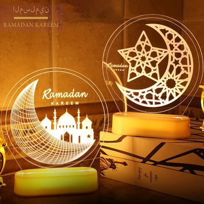 Eid Mubarak Moon Star Light Decor Islam Ramadan Decorations For Home  Islamic Muslim Party Ramadan Kareem Eid Al-Adha Gifts