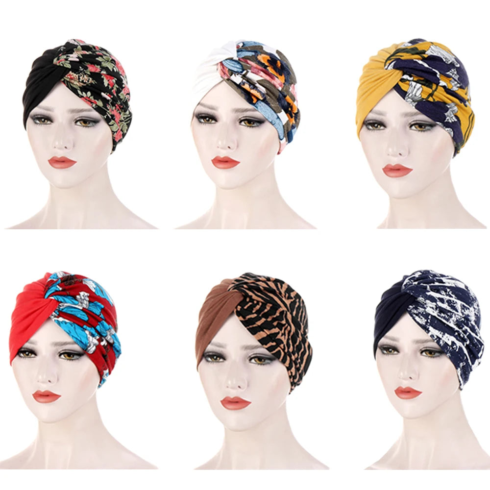 Muslim Women Twist Knot Head Scarf Wrap Arab Islamic Cap