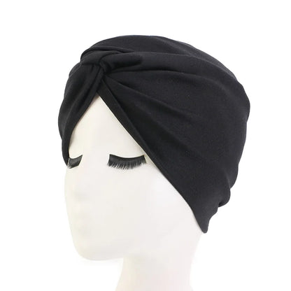 Muslim Women Elastic Cotton Turban Hat Bohemian style twist turban Chemo Beanie Cap Scarf Headwear Headwrap Hair Loss Cover