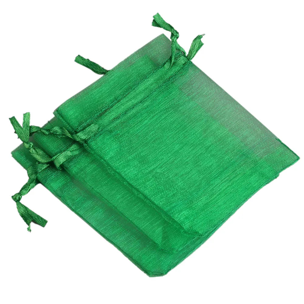 50/100pcs/lot Organza Gift Bag For Jewelry 24 Colors Drawstring Pouches For Wedding Candy Gift Bags Jewelry Packing