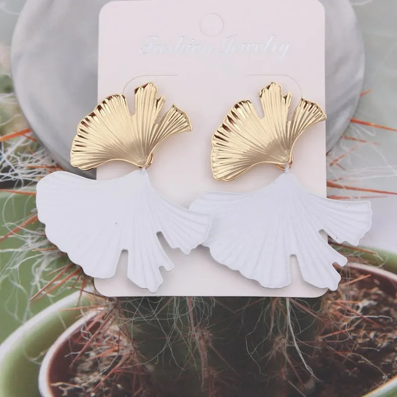 Leaf Shape Drop Earrings