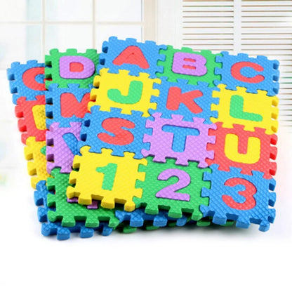 36 pcs children mini EVA Foam Alphabet Letters Numbers Floor puzzle