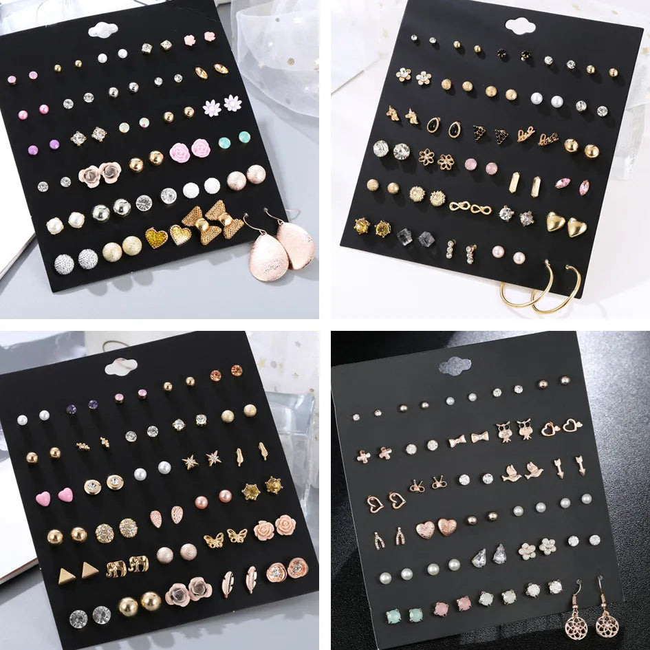 30Pairs/set Classic Mix Earrings Sets