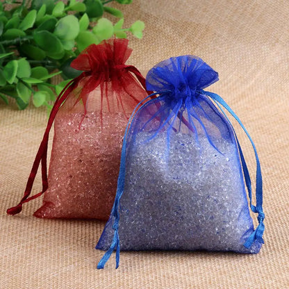 50/100pcs/lot Organza Gift Bag For Jewelry 24 Colors Drawstring Pouches For Wedding Candy Gift Bags Jewelry Packing