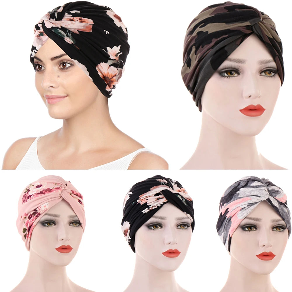 Muslim Women Twist Knot Head Scarf Wrap Arab Islamic Cap