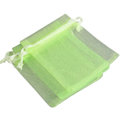 50/100pcs/lot Organza Gift Bag For Jewelry 24 Colors Drawstring Pouches For Wedding Candy Gift Bags Jewelry Packing