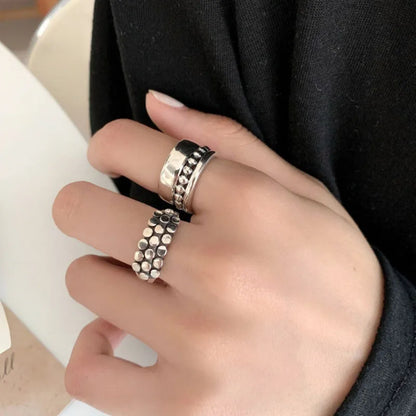 Geometric Multilayer Round Bead Ring