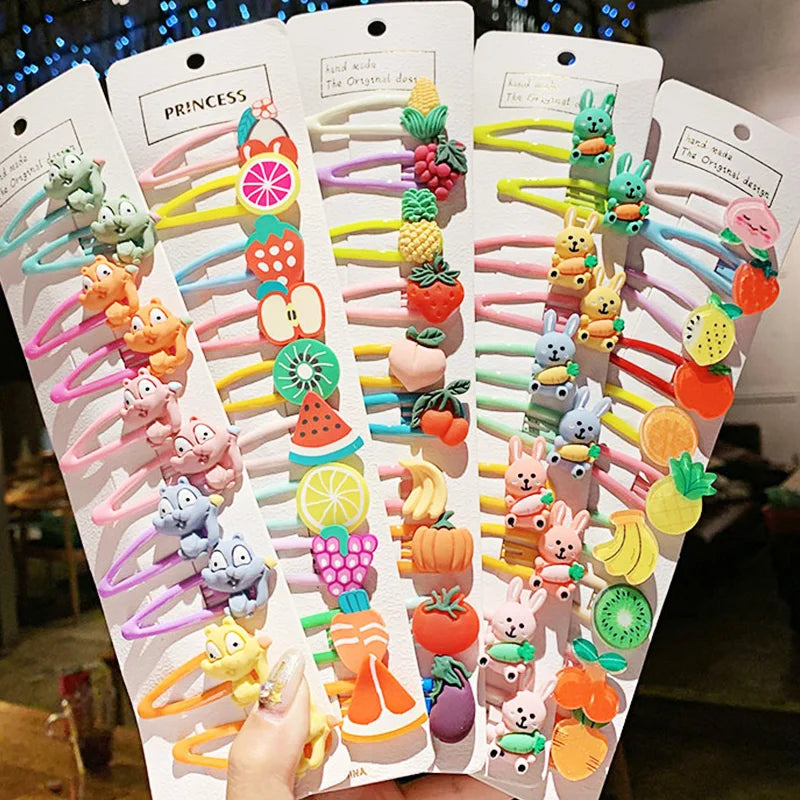 Cartoon Animal Fruit Hairpins