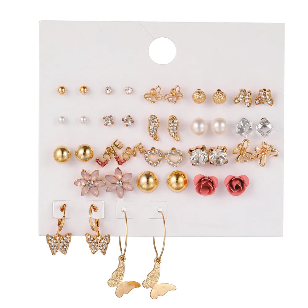 30Pairs/set Classic Mix Earrings Sets