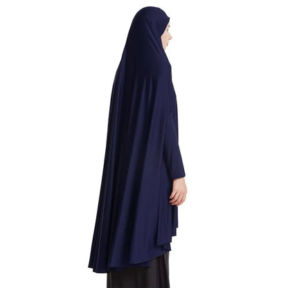 Eid Ramadan Prayer Garment Long Khimar Islamic Women Overhead Hijab Abaya Caftan Muslim Women Arab Tops Scarf Hooded Burqa Nikab