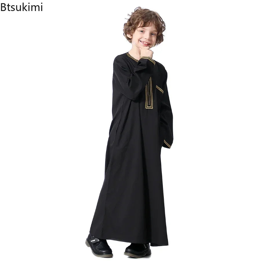 New2024 Dubai Arab Muslim Kids Boys Clothes