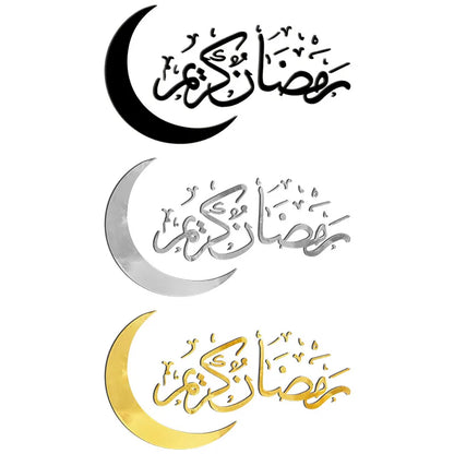 Eid Mubarak Moon Wall Stickers Ramadan Decorations for Home DIY Decal Islamic Ramadan Kareem Muslim Party Decor Eid Al Adh Gifts