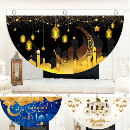 Ramadan Hanging Flag Ramadan Decoration For Home 2024 Kareem Aid EID Mubarak Muslim Islamic Festival Eid Al-fitr Party Supplies