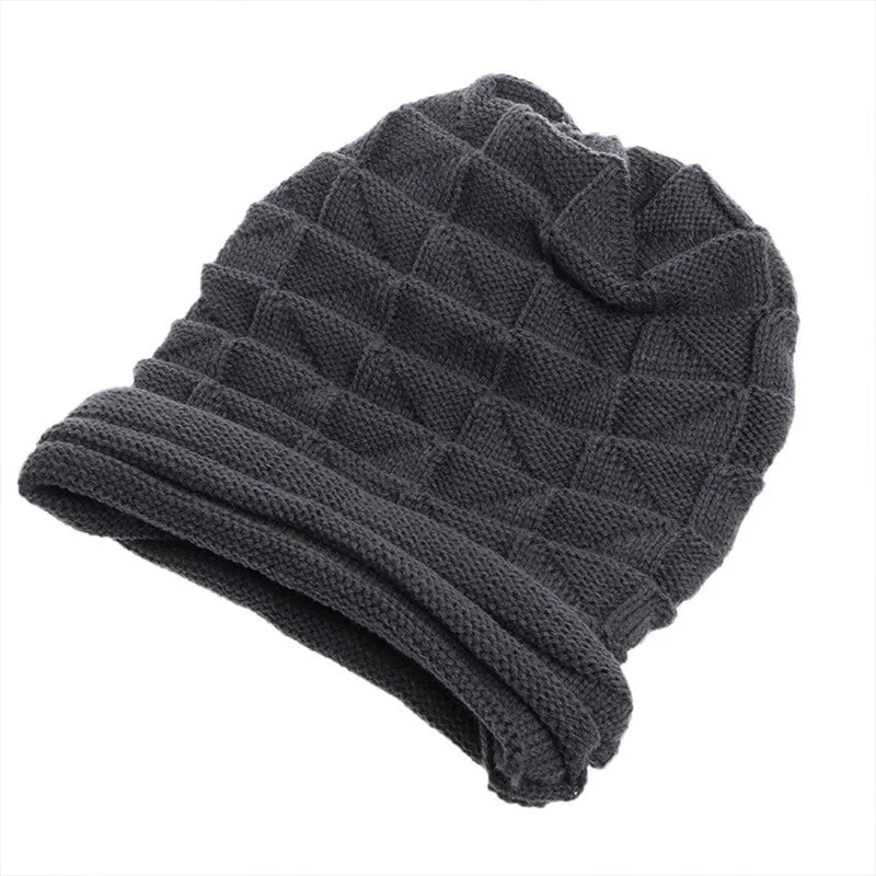 Knitted Baggy Beanie Oversized Winter Hat Ski Slouchy Cap Skullies Beanies Women Men Folding Soft Wool Warm Caps Beanies Unisex