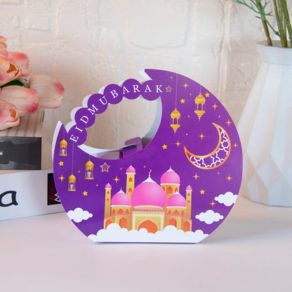 4Pcs Eid Mubarak Moon Portable Packaging Boxes