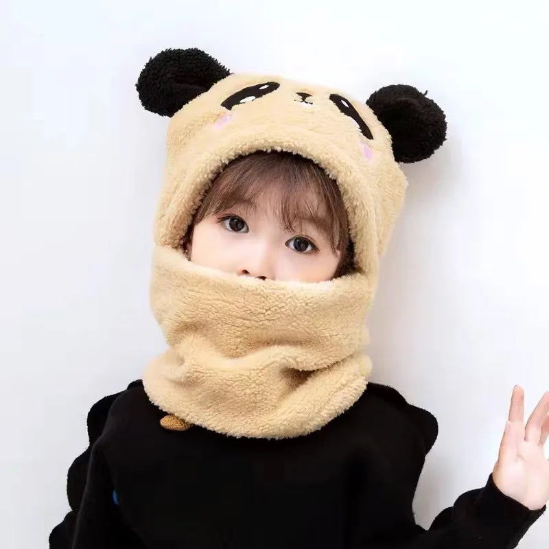 New Autumn and Winter Cute Children Cartoon Scarf Hat