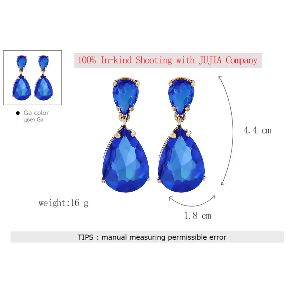 Blue Series Dangle Drop Earrings