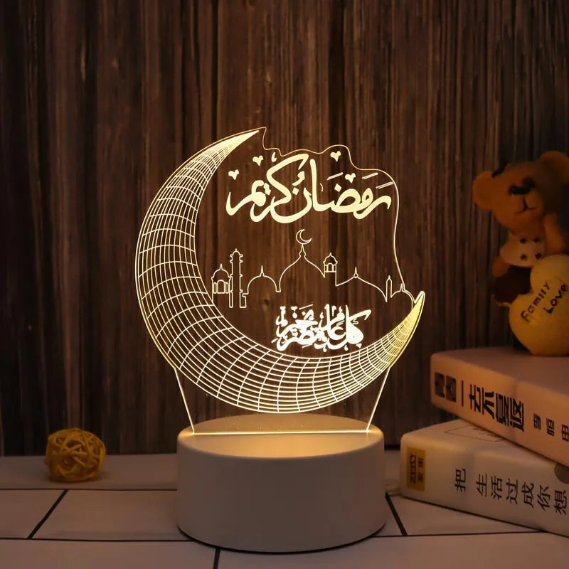 Eid Mubarak Moon Star Light Decor Islam Ramadan Decorations For Home  Islamic Muslim Party Ramadan Kareem Eid Al-Adha Gifts