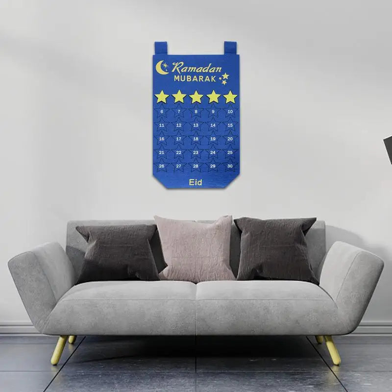 Ramadan Calendar For Kids With 30 Reusable Star 30 Days Felt Wall