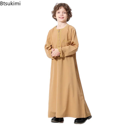 New2024 Dubai Arab Muslim Kids Boys Clothes