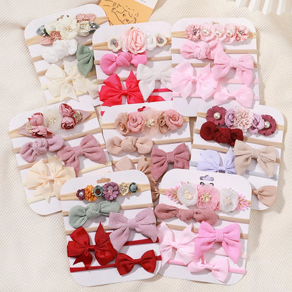 5Pcs/Set Baby Elastic Headband