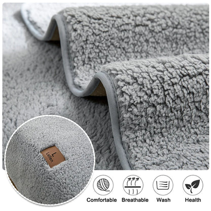 Modern Solid Color Winter Lamb Wool Sofa Towel Thicken Plush Soft And Smooth Sofa Covers For Living Room Anti-slip Couch Cover