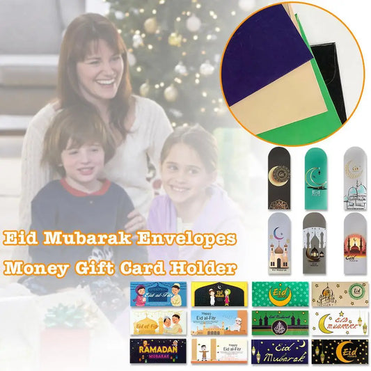 Eid Mubarak Envelopes Money Gift Bag Card Holder Ramadan Mubarak Decoration 2023 Islamic Muslim Eid Invitation Supplies