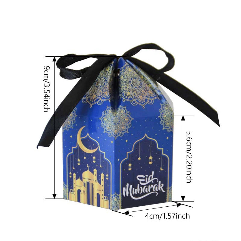 10Pcs Eid Mubarak Candy Box