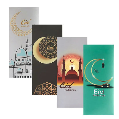 6PCS Ramadan EID Mubarak Decorations Envelopes Gift Money Envelopes Paper Bags Islamic Muslim Eid al-fitr Decoration Supplies