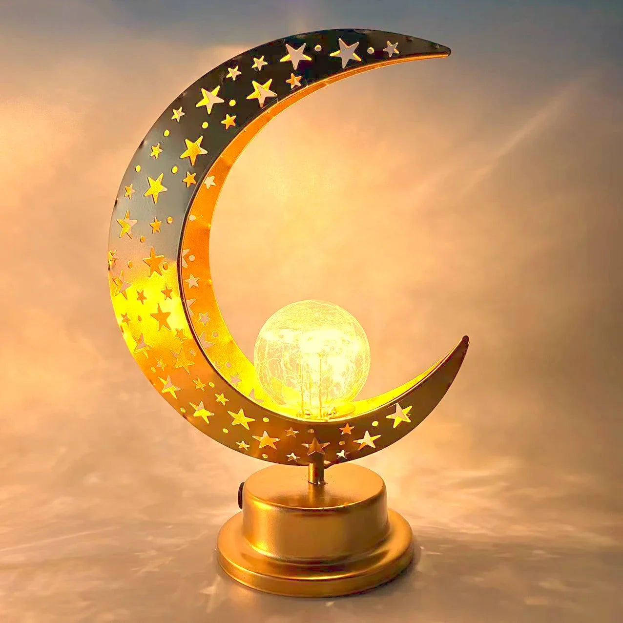 Ramadan Decorations 2024 Golden Moon Castle EID Mubarak Lighting Table Ornament Islamic Muslim Gurbang Ramadan Decor for Home