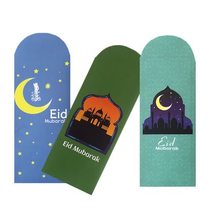 60Pcs Eid Mubarak Envelopes Money Gift Card Holder Ramadan Mubarak Decoration Islamic Muslim Eid Al-fitr Invitation Supplies