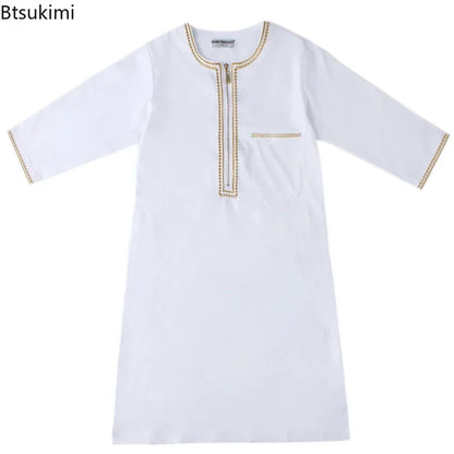 New2024 Dubai Arab Muslim Kids Boys Clothes