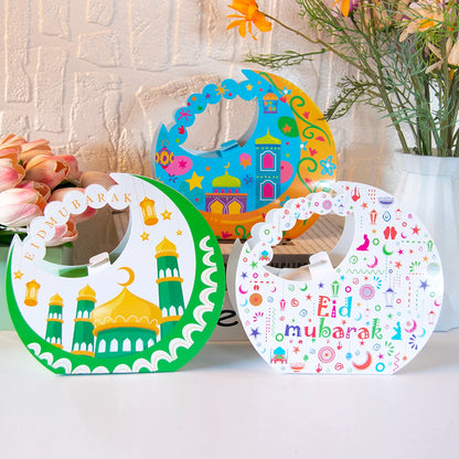 4Pcs Eid Mubarak Moon Portable Packaging Boxes