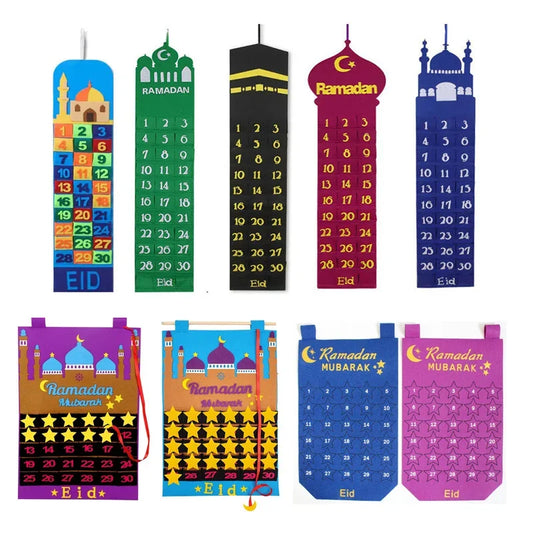 2024 Ramadan Countdown Calendar Eid Mubarak Decorations for Home Islamic Muslim Party Decor Ramadan Kareem Eid Al Adha Kid Gifts