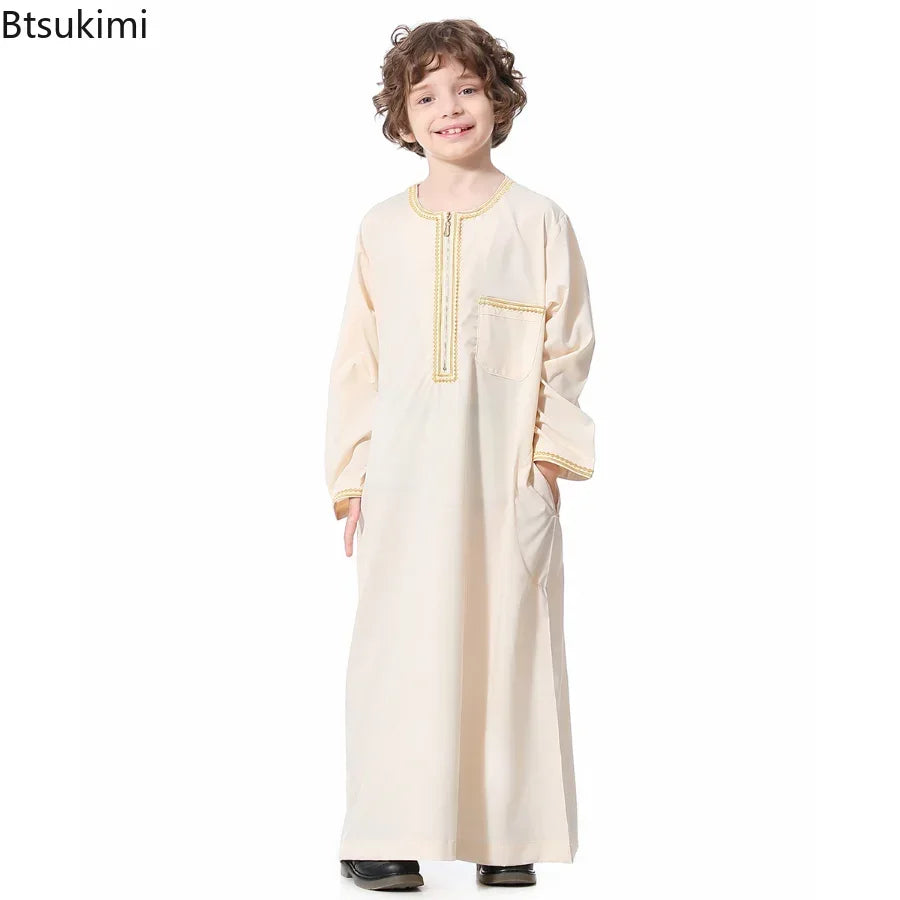 New2024 Dubai Arab Muslim Kids Boys Clothes