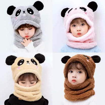 New Autumn and Winter Cute Children Cartoon Scarf Hat