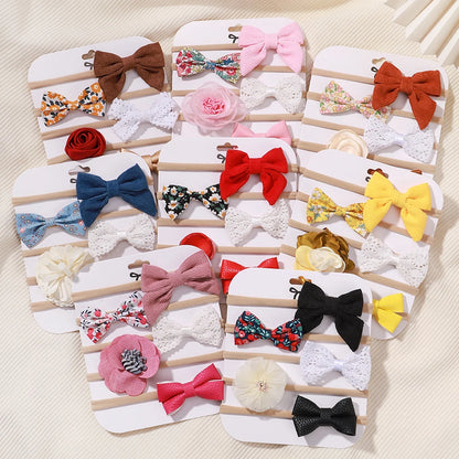 5Pcs/Set Baby Elastic Headband