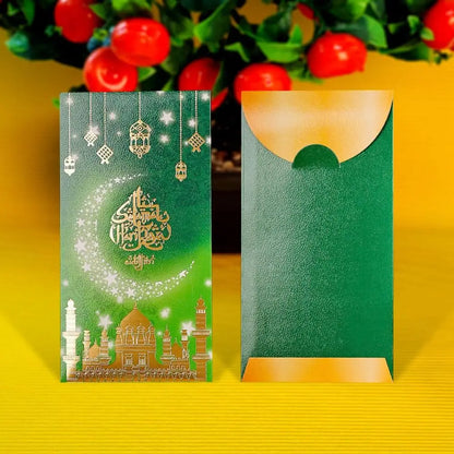 6pcs Eid Mubarak Cash Envelopes Gift Money Paper Bags Ramadan Decoration Islamic Muslim Festival Party Supplies