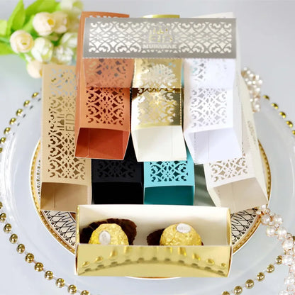 5Pcs EID Mubarak Gift Box Ramadan Kareem Dragee Candy Cookie Packing Box Muslim Islamic Festival Party Decoration Supplies