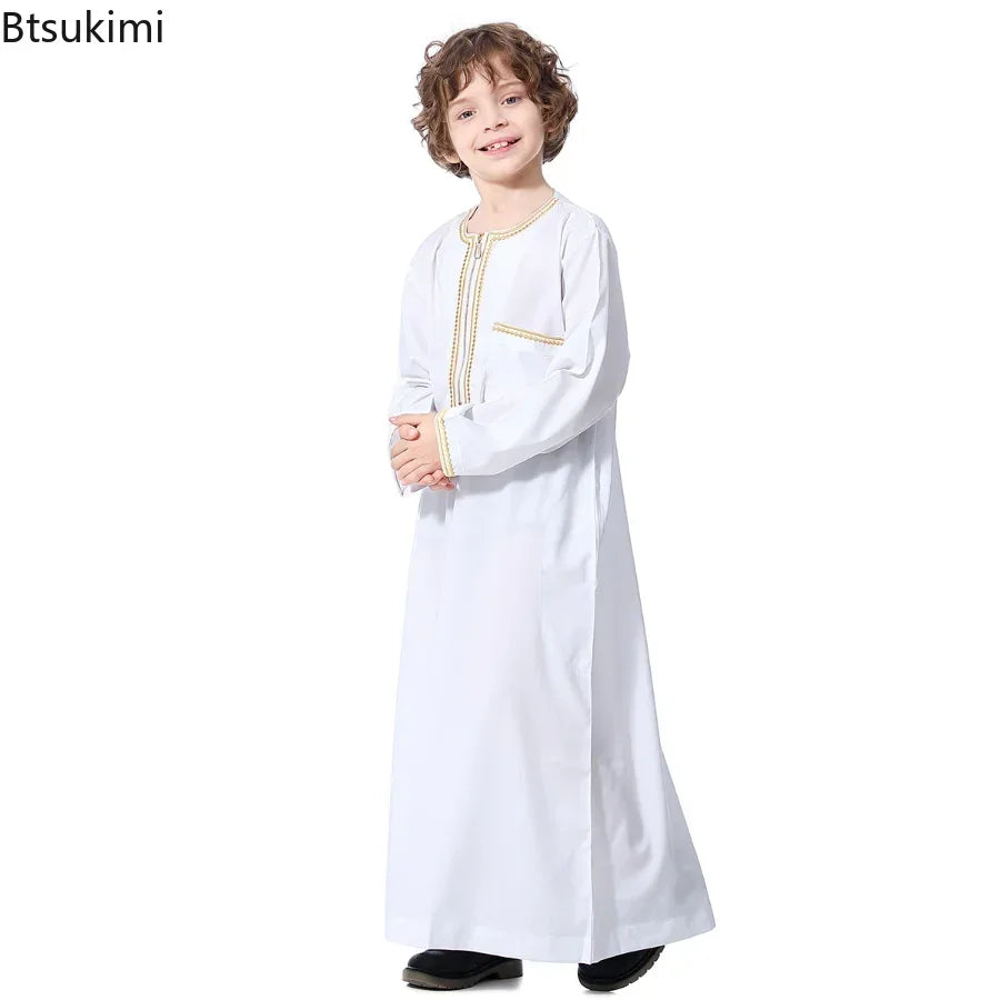 New2024 Dubai Arab Muslim Kids Boys Clothes