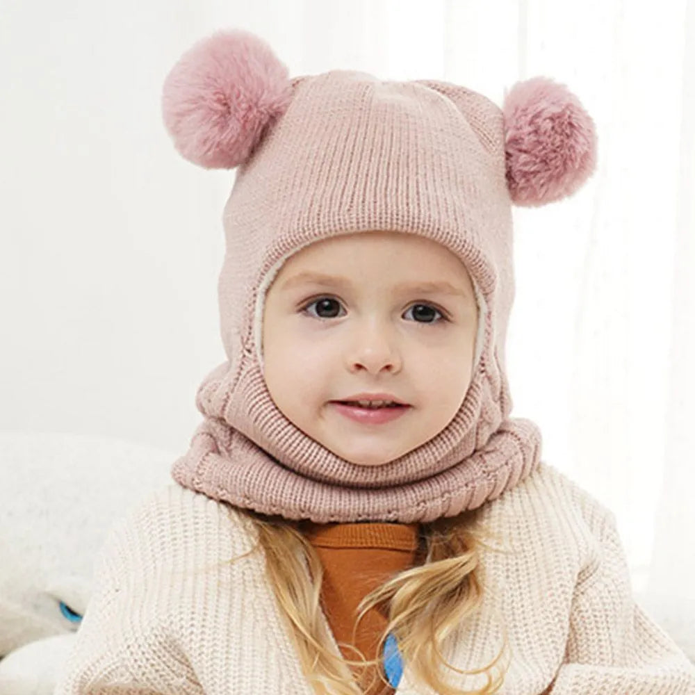 Baby Beanies Hat Pompom Winter Children Hats