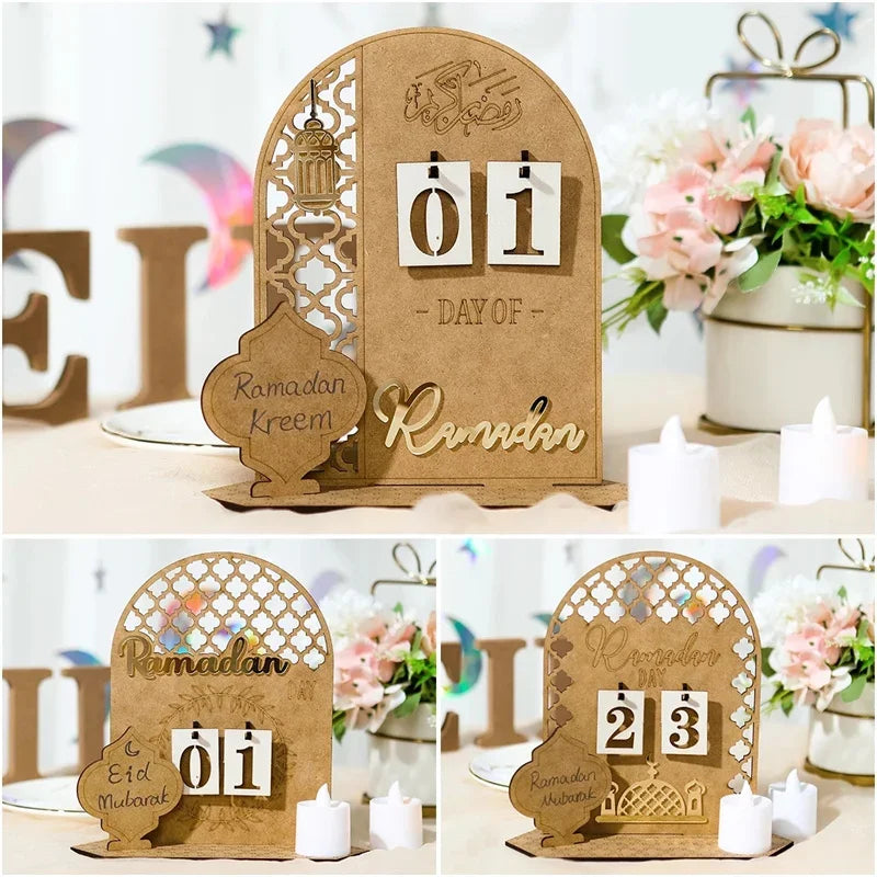 2024 Ramadan Countdown Calendar Eid Mubarak Decorations for Home Islamic Muslim Party Decor Ramadan Kareem Eid Al Adha Kid Gifts