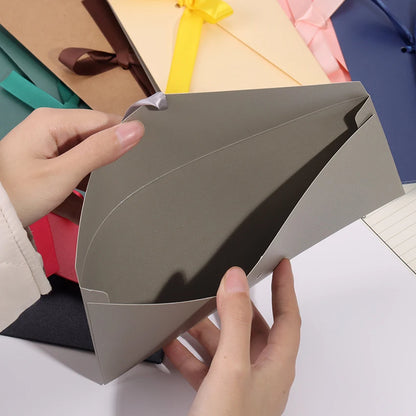 10PCS/Lot High Quality Ribbon Paper Envelopes Pearlescent Paper DIY Wedding Business Invitation Envelopes Gift Envelopes