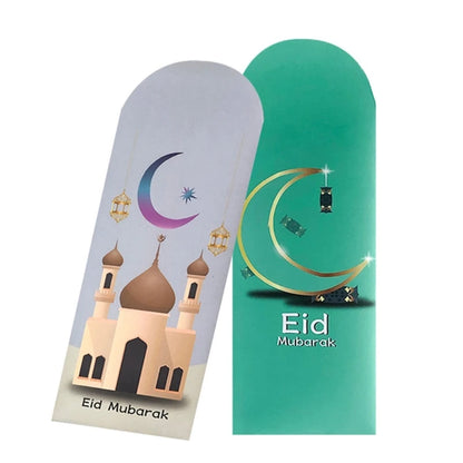 6Pcs Eid Mubarak Money Envelopes,Cash Gift Card Holders Ramadan Pocket Envelope for Money for Kids, Eid Holiday