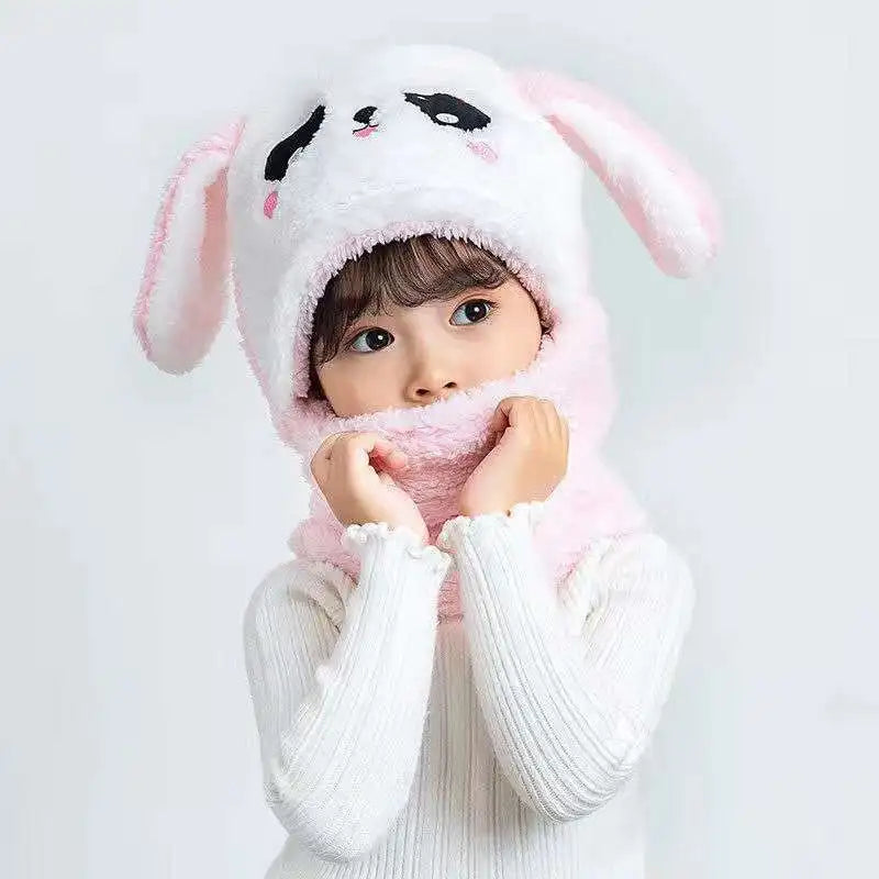 New Autumn and Winter Cute Children Cartoon Scarf Hat