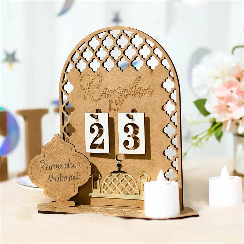 2024 Ramadan Countdown Calendar Eid Mubarak Decorations for Home Islamic Muslim Party Decor Ramadan Kareem Eid Al Adha Kid Gifts